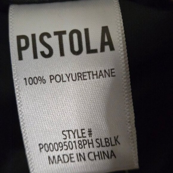Pistola NWT Arabella Vegan Leather Assymetric Vest Slate Black Size M - Picture 10 of 10
